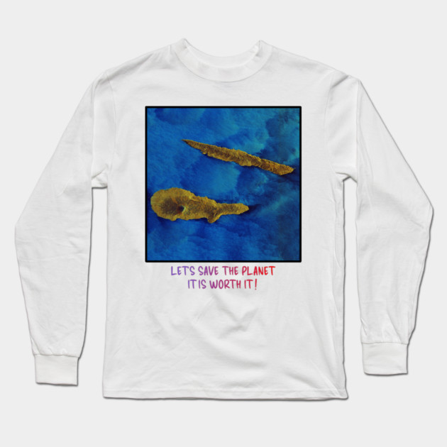Save the Planet Endangered Earth Design Celebration Long Sleeve T-Shirt by Art2Wear