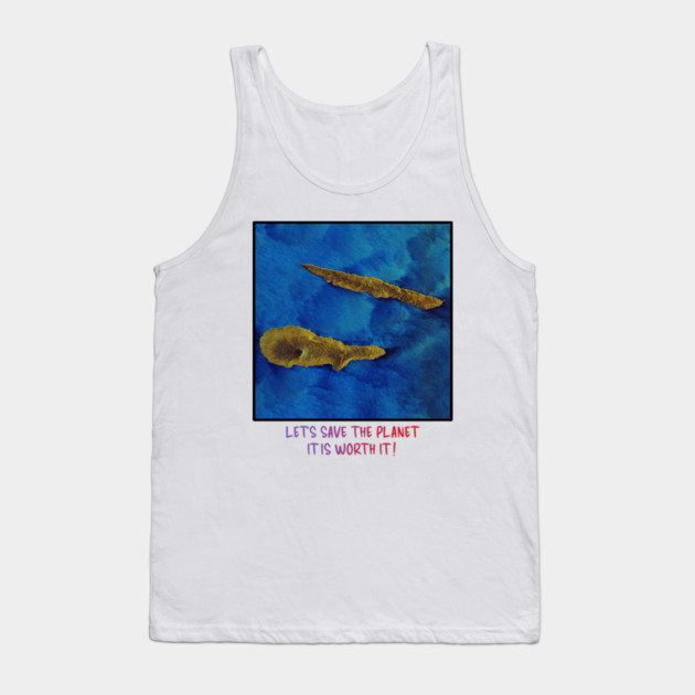 Save the Planet Endangered Earth Design Celebration Tank Top by Art2Wear