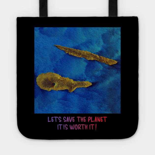 Save the Planet Endangered Earth Design Celebration Tote by Art2Wear