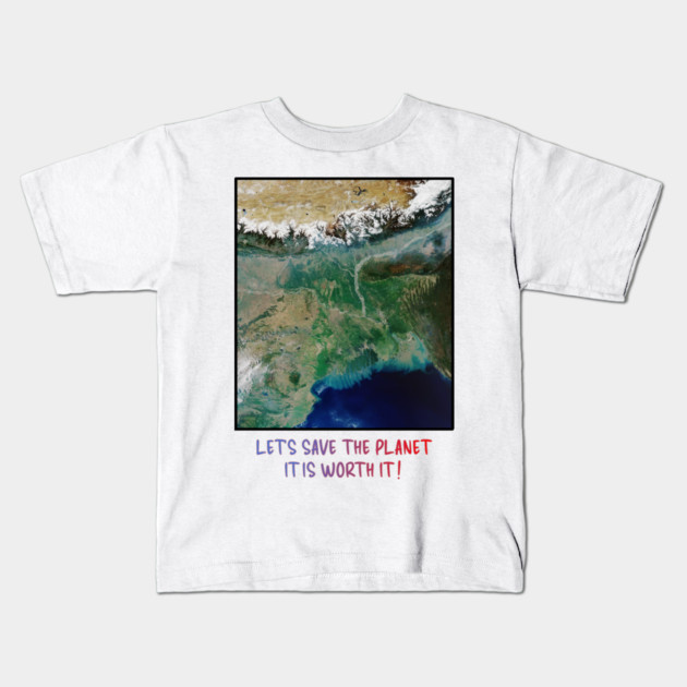 Save Our Planet, Let's Protect It, It Is Worth It Kids T-Shirt by Art2Wear