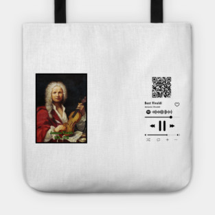 Antonio Vivaldi Portrait Streamer Code Music Lover Tote