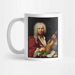 Antonio Vivaldi Portrait Streamer Code Music Lover Mug
