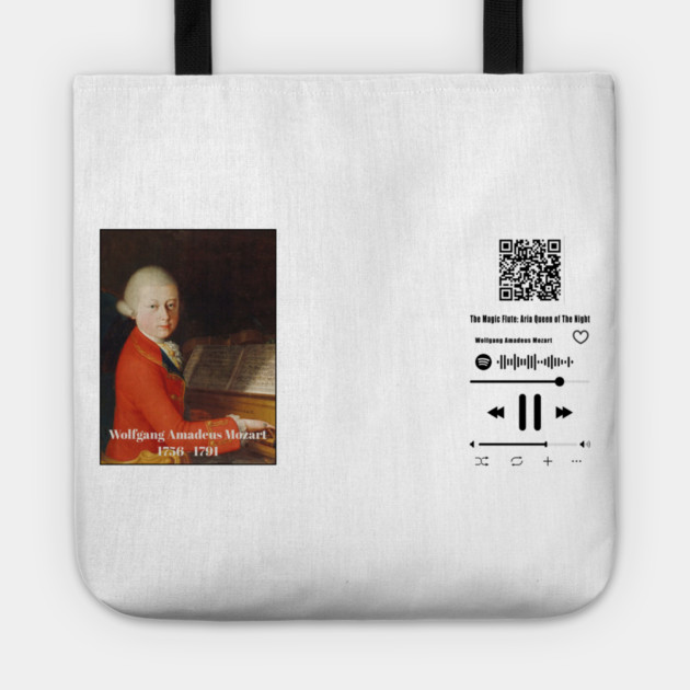 Classical Composer - Wolfgang Amadeus Mozart Tote by Art2Wear