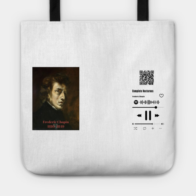 Frédéric Chopin's Complete Nocturnes Music Player Tote by Art2Wear