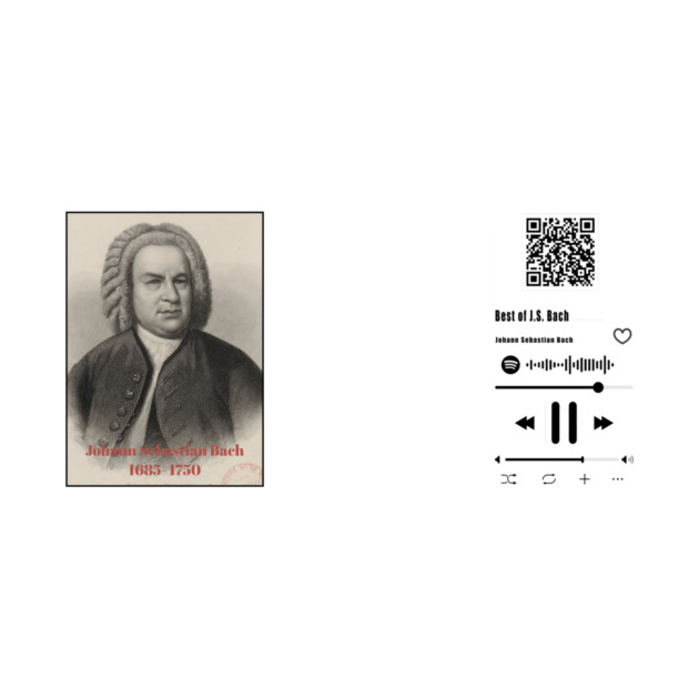 Johann Sebastian Bach Music Stream Composer by Art2Wear