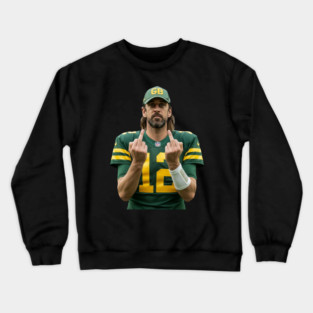 Aaron Rodgers Middle Finger Vintage Meme Crewneck Sweatshirt