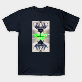 Sci-Fi Movie Night With Twin Robo Hosts Carl & Carl T-Shirt