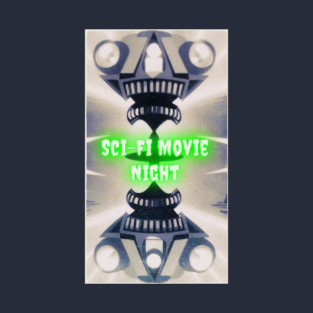 Sci-Fi Movie Night With Twin Robo Hosts Carl & Carl T-Shirt