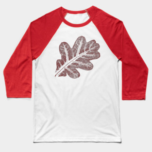 Oak Leaf - Red Baseball T-Shirt