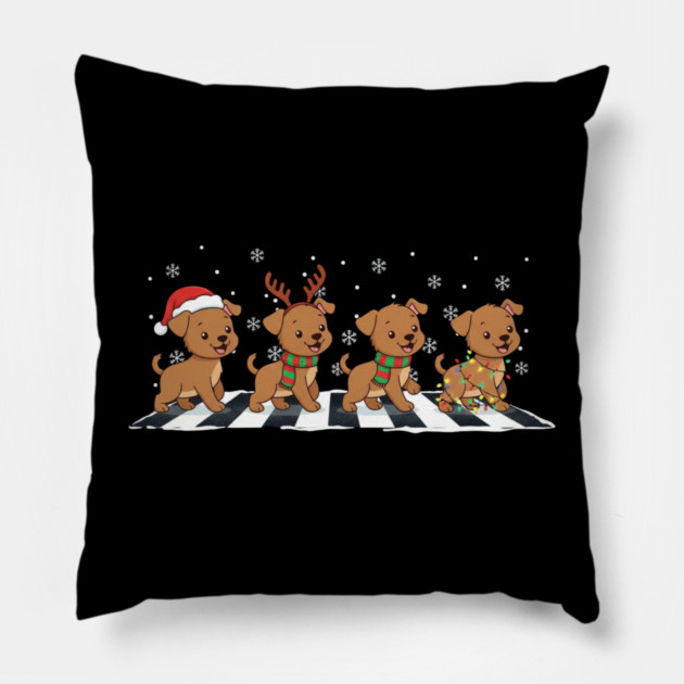 Christmas-Road Pillow by Creatifly Graphic Tees