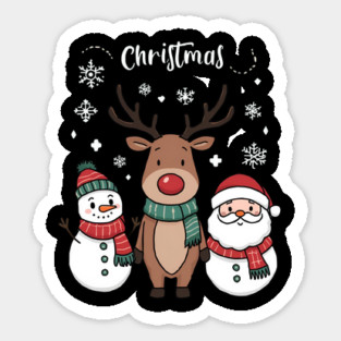 Cute Christmas Trio Sticker