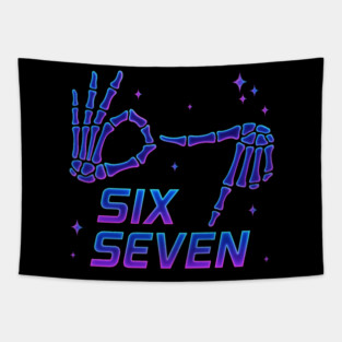 Cool-Six-Seven-Number-Gen-Alpha-Slang-6-7-Trending-Meme Tapestry