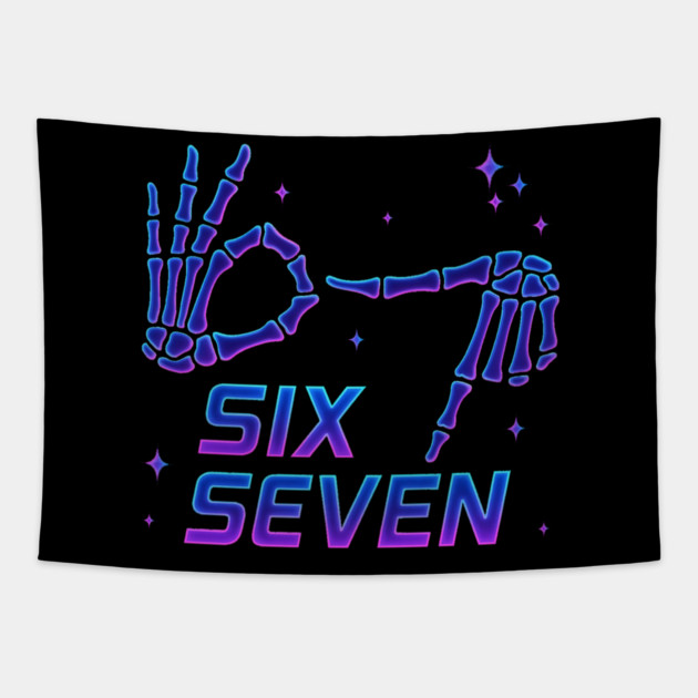 Cool-Six-Seven-Number-Gen-Alpha-Slang-6-7-Trending-Meme Tapestry by ArtistTee ⭐⭐⭐⭐⭐