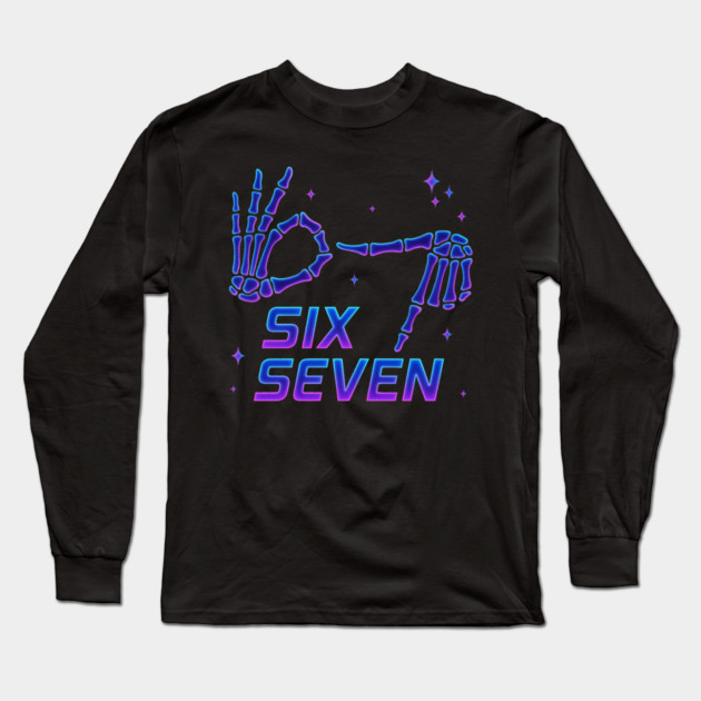 Cool-Six-Seven-Number-Gen-Alpha-Slang-6-7-Trending-Meme Long Sleeve T-Shirt by ArtistTee ⭐⭐⭐⭐⭐