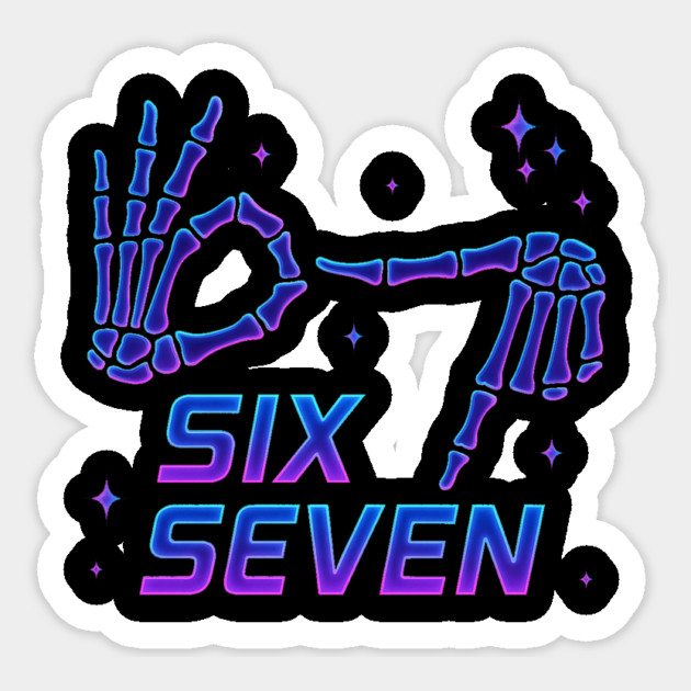 Cool-Six-Seven-Number-Gen-Alpha-Slang-6-7-Trending-Meme Sticker by ArtistTee ⭐⭐⭐⭐⭐