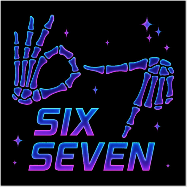 Cool-Six-Seven-Number-Gen-Alpha-Slang-6-7-Trending-Meme Wall Art by ArtistTee ⭐⭐⭐⭐⭐