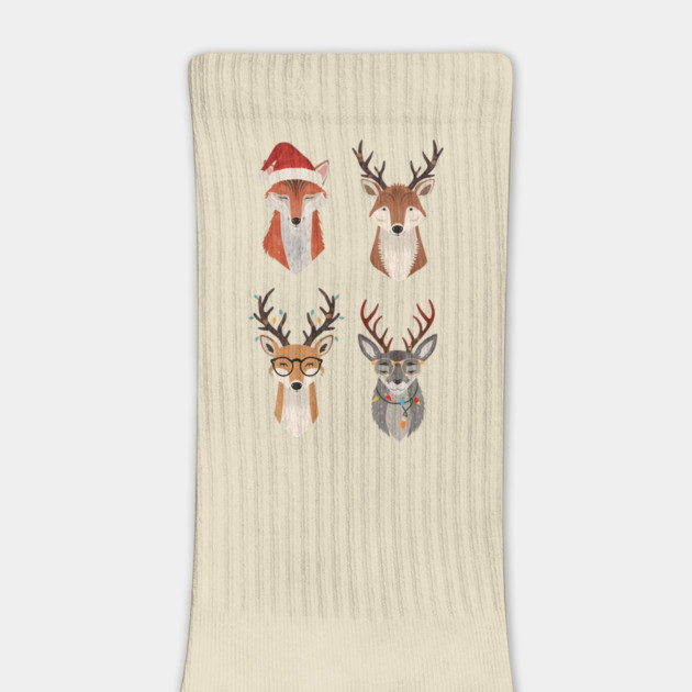 Fox & Reindeer Merry Christmas Trio by Ink Lines