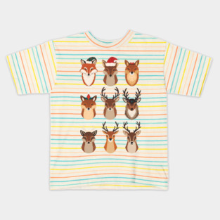Woodland Christmas Friends Kids T-Shirt
