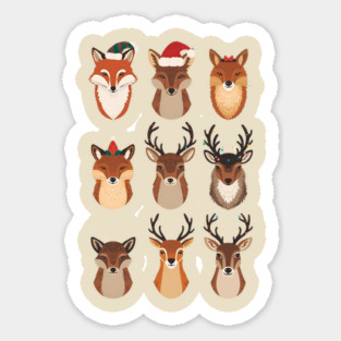 Woodland Christmas Friends Sticker