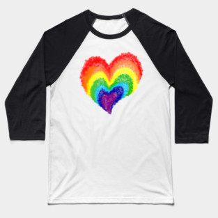 Rainbow Heart Baseball T-Shirt