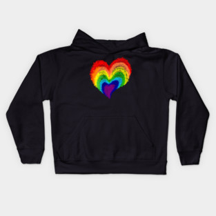 Rainbow Heart Kids Hoodie