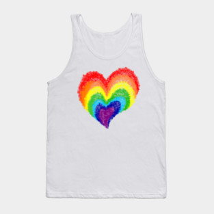 Rainbow Heart Tank Top