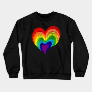Rainbow Heart Crewneck Sweatshirt