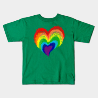 Rainbow Heart Kids T-Shirt