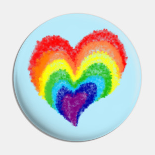 Rainbow Heart Pin