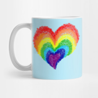 Rainbow Heart Mug