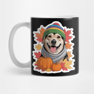 Autumn Fall Otterhound Dog Owner Thanksgiving Mom Dad Cozy Mug