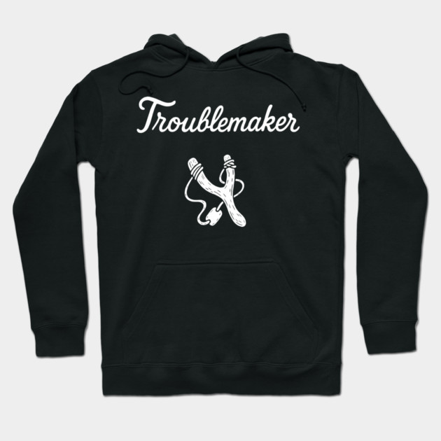 Troublemaker Rebellious Attitude Mischief Maker Hoodie by Anticorporati