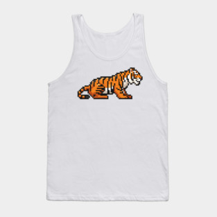 Pixel Tiger Wild Cat 8-Bit Retro Game Tank Top