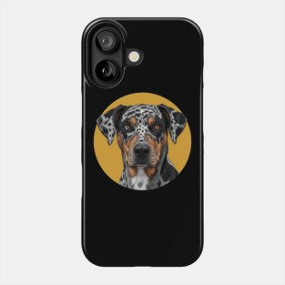 Catahoula Leopard Dog Heterochromia Art Phone Case