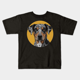 Catahoula Leopard Dog Heterochromia Art Kids T-Shirt