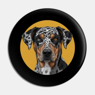 Catahoula Leopard Dog Heterochromia Art Pin