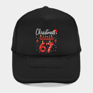 Funny 67 Meme Christmas Squad Humor Retro Holiday Hat