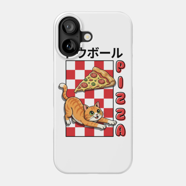 Kanji Pizza Kitty Phone Case by Zachary's Store 3