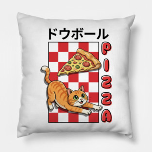 Kanji Pizza Kitty Pillow