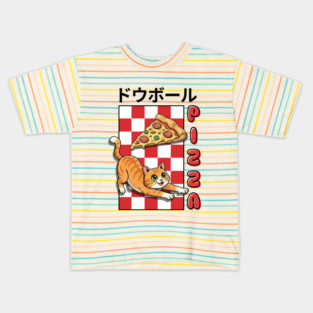 Kanji Pizza Kitty Kids T-Shirt