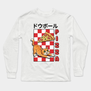 Kanji Pizza Kitty Long Sleeve T-Shirt