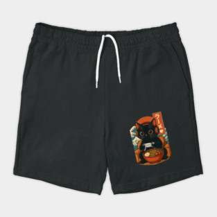 Cute Kawaii Gamer Cat Funny Ramen Japanese Cat Gaming Shorts