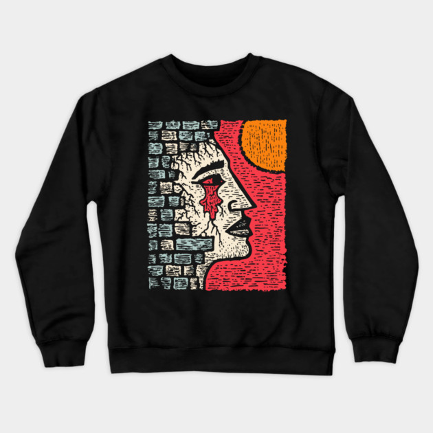 Surreal Grief - The Weeping Walls of Sorrow Crewneck Sweatshirt by TuncGK