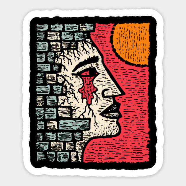 Surreal Grief - The Weeping Walls of Sorrow Magnet by TuncGK