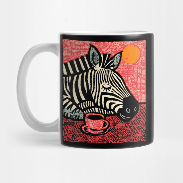 Whimsical Zebra - A Cozy Coffee Nap by TuncGK