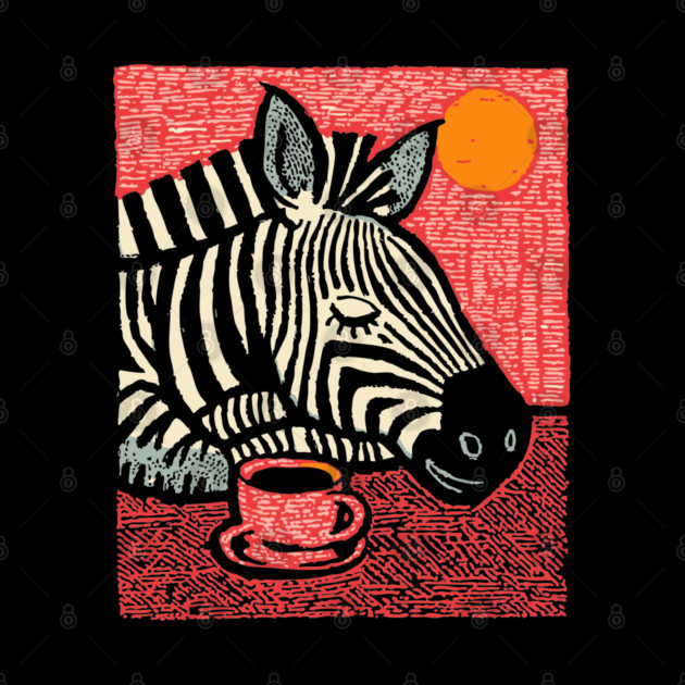 Whimsical Zebra - A Cozy Coffee Nap by TuncGK