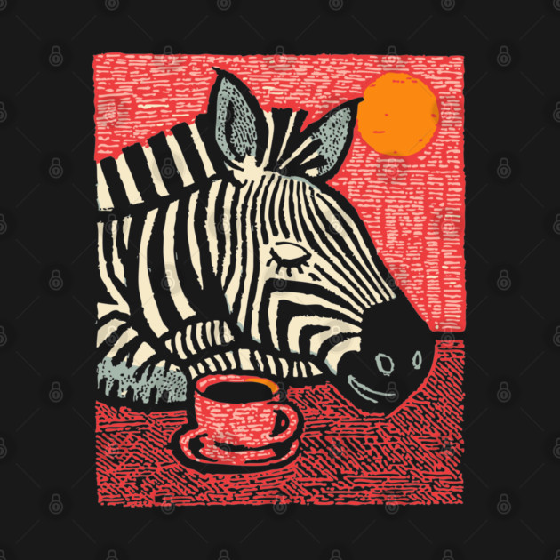 Whimsical Zebra - A Cozy Coffee Nap by TuncGK