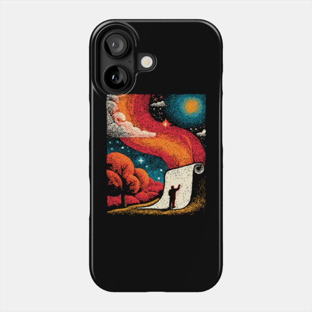 The Cosmic Scroll - Unrolling the Universe Phone Case by TuncGK