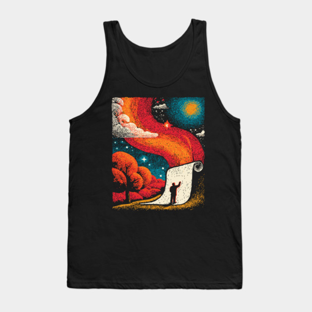 The Cosmic Scroll - Unrolling the Universe Tank Top by TuncGK