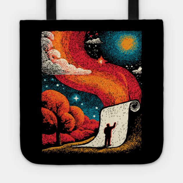 The Cosmic Scroll - Unrolling the Universe Tote by TuncGK